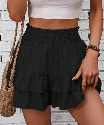 GAIL™ - Casual Ruffle Tiered Boho Shorts